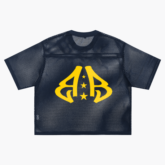 "BLESSED" SEE THROUGH MESH TEE
