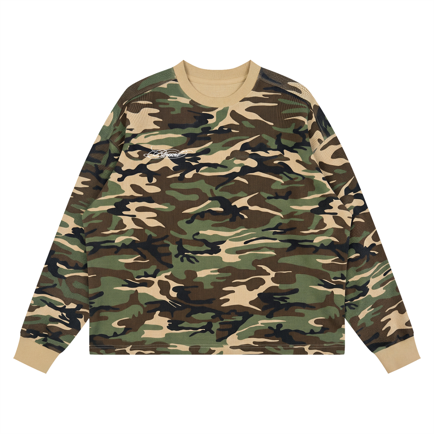 BLESSED SCRIPT WAFFLE KNIT
