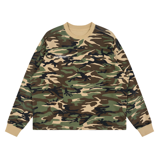 BLESSED SCRIPT WAFFLE KNIT