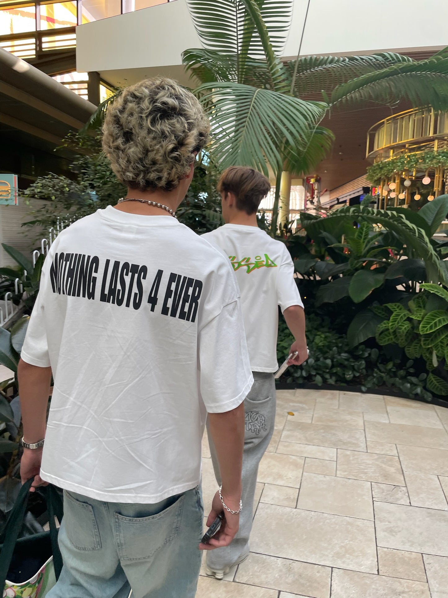 BLESSED "NOTHING LASTS 4 EVER" WHITE TEE