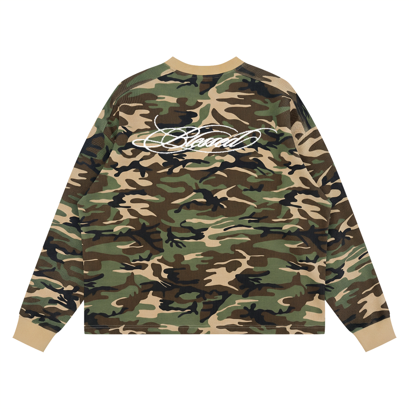 BLESSED SCRIPT WAFFLE KNIT