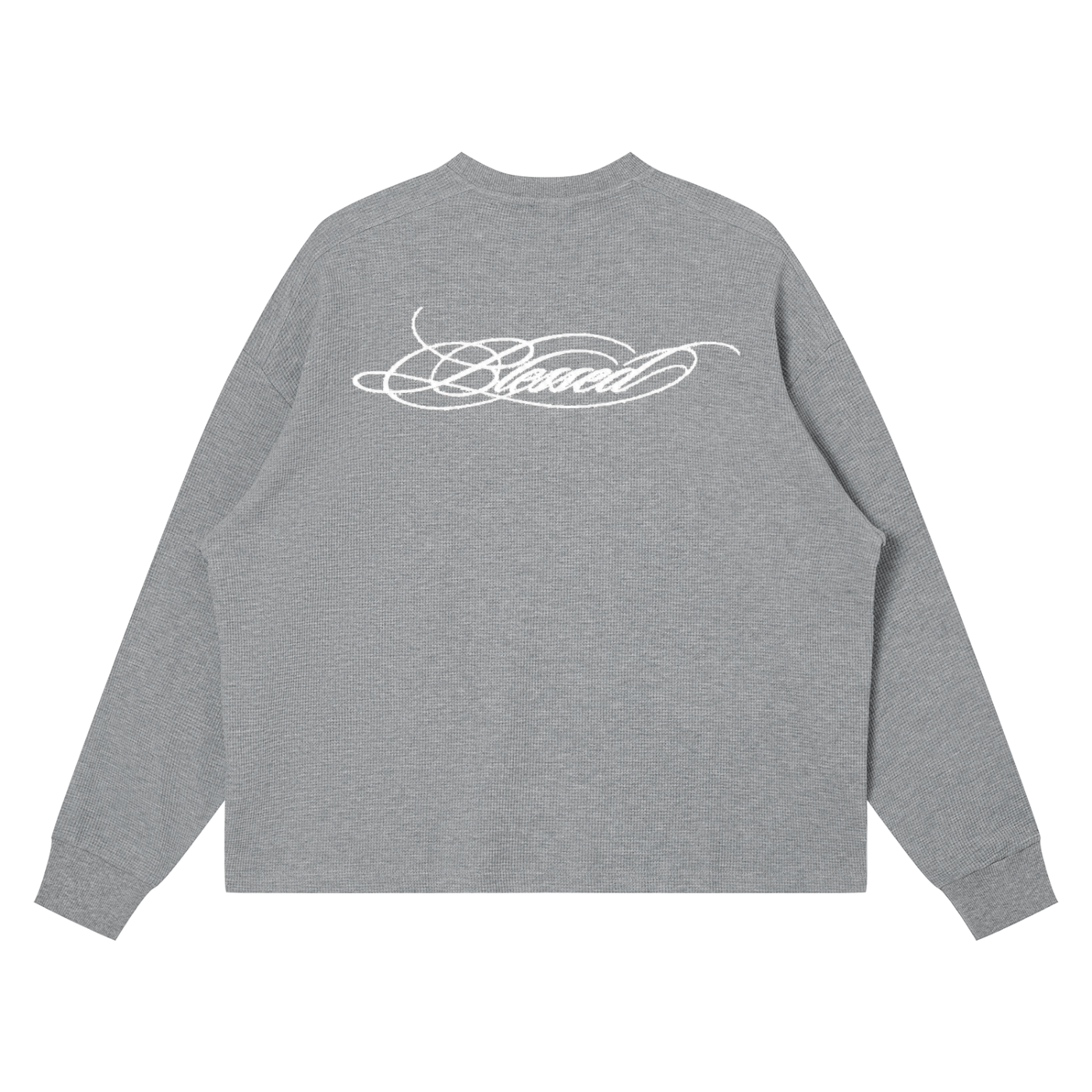 BLESSED SCRIPT WAFFLE KNIT